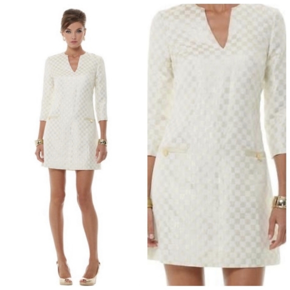 LILLY PULITZER McLane Resort White Jacquered Dress - Picture 2 of 9